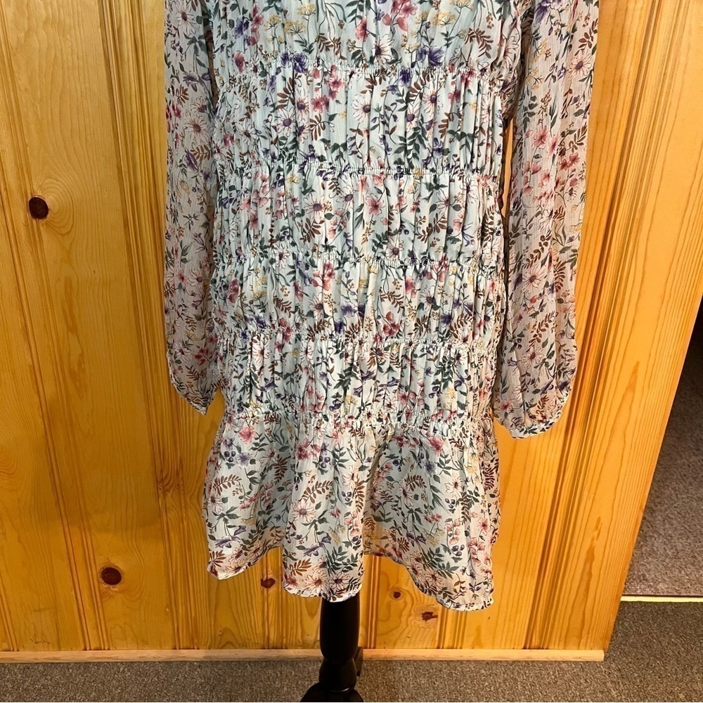 NWT Storia Floral Print Baby Doll Dress Sz-M - Picture 4 of 9
